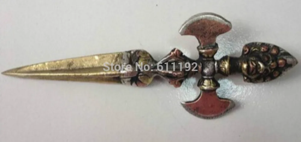 Буддизм/даосский меч оружие старый медный Металл ремесла изысканный античный