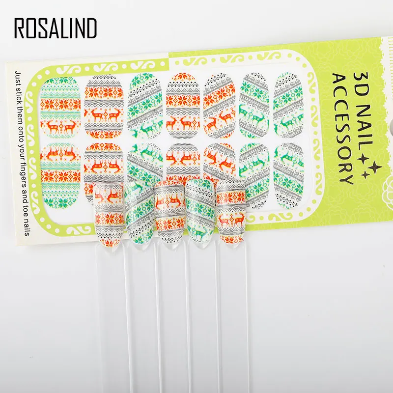 N5216-02 ROSALIND Маникюр Искусство DIY стикер s для ногтей красочные наклейки для ногтей s цветы водная Наклейка Фольга для обертывания Наклейка Маникюр - Цвет: N5216-02