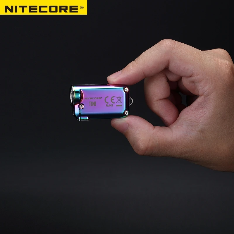 Nitecore TINI SS USB перезаряжаемая светодиодная подсветка ключа из нержавеющей стали CREE XP-G2 S3 светодиодный 380 лм включает USB перезаряжаемый литий-ионный аккумулятор