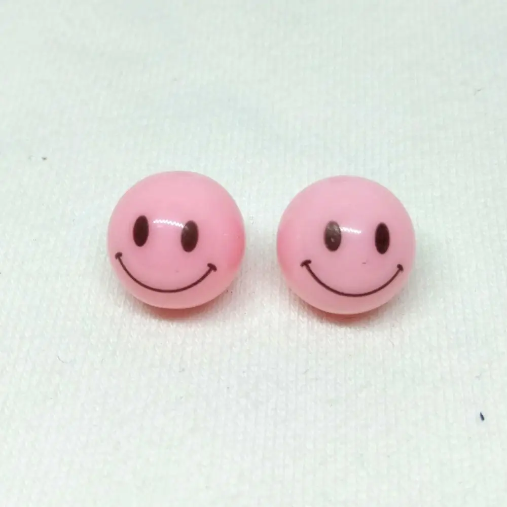10 шт. 14 мм smiley face узор круглые осветляющие бусины из смолы, браслет серьги аксессуары для изготовления украшений, популярный - Цвет: Color 13