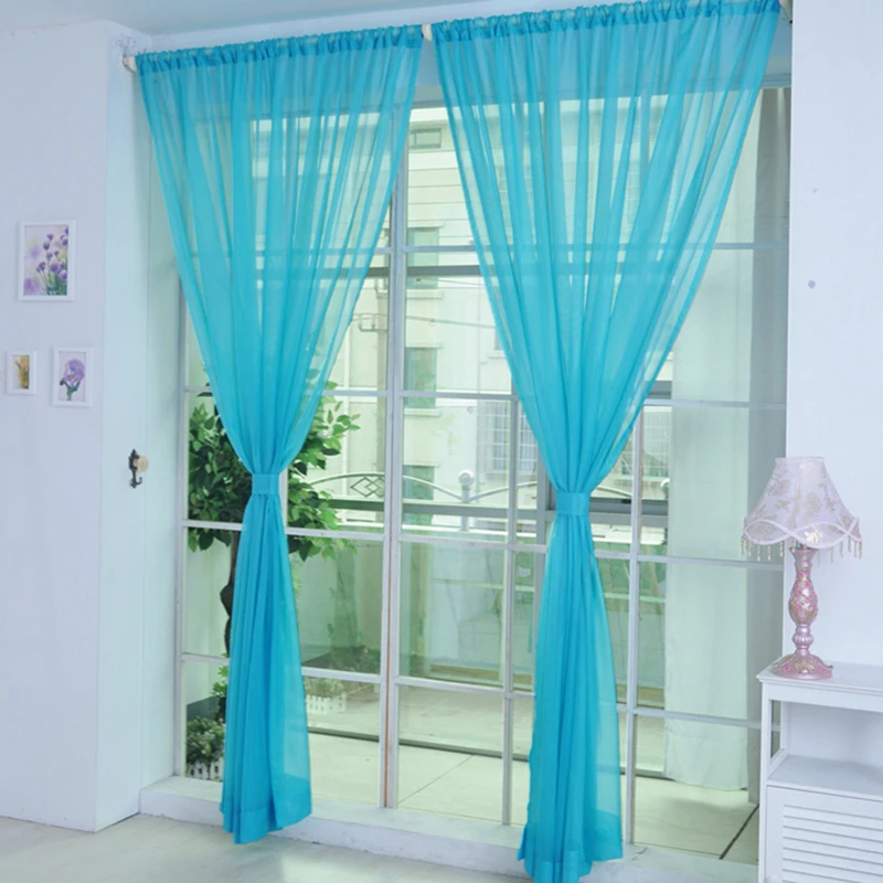 Urijk 100x200 см Сплошные Двери Шторы драпированные панели отвесные тюлевые шторы