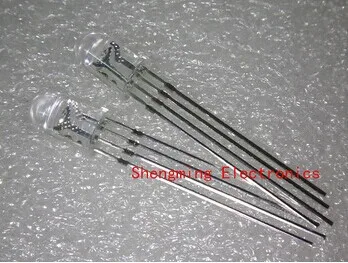 1000pcs 5MM RGB super Bright led Common Anode 4 pins red green blue water clear | Электронные компоненты и