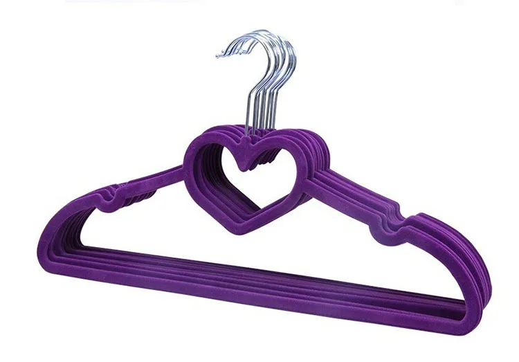 Бархатистая вешалка Sorplus для одежды с сердцем пота (50 шт./лот)|velvet flocking|velvet hangervelvet
