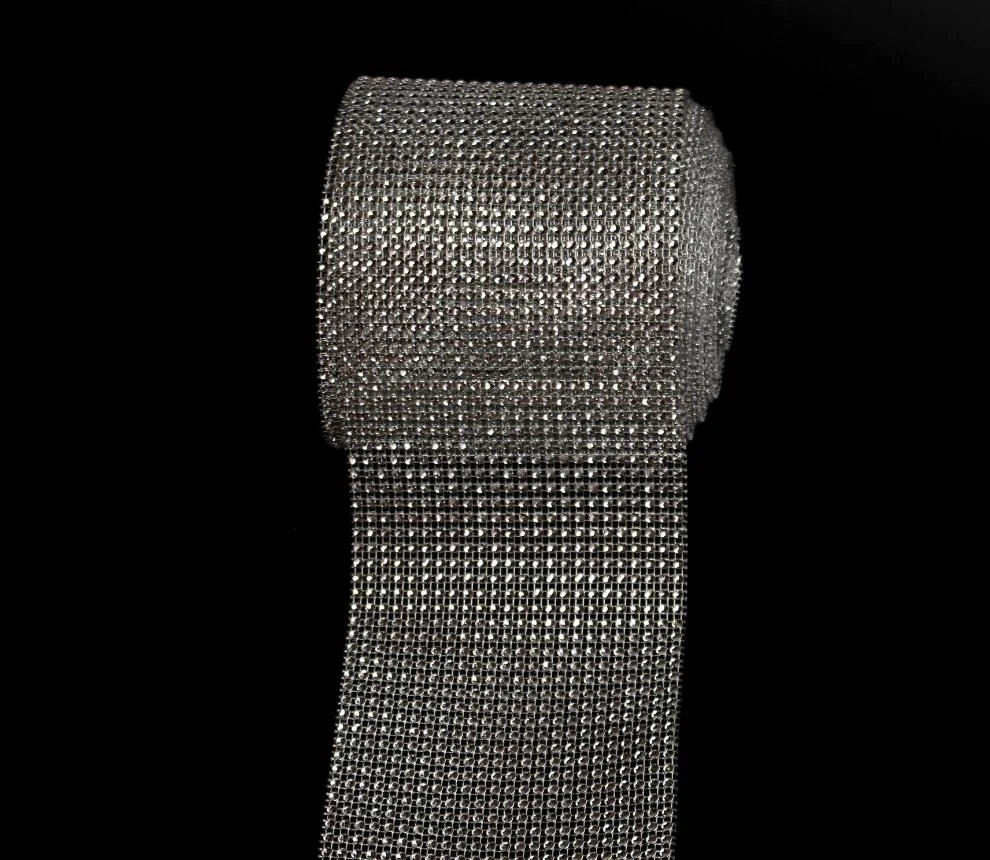 5 ярдов Гибкая Алмазная сетчатая оберточная Серебряная лента|ribbon ribbon|ribbon crystalribbons