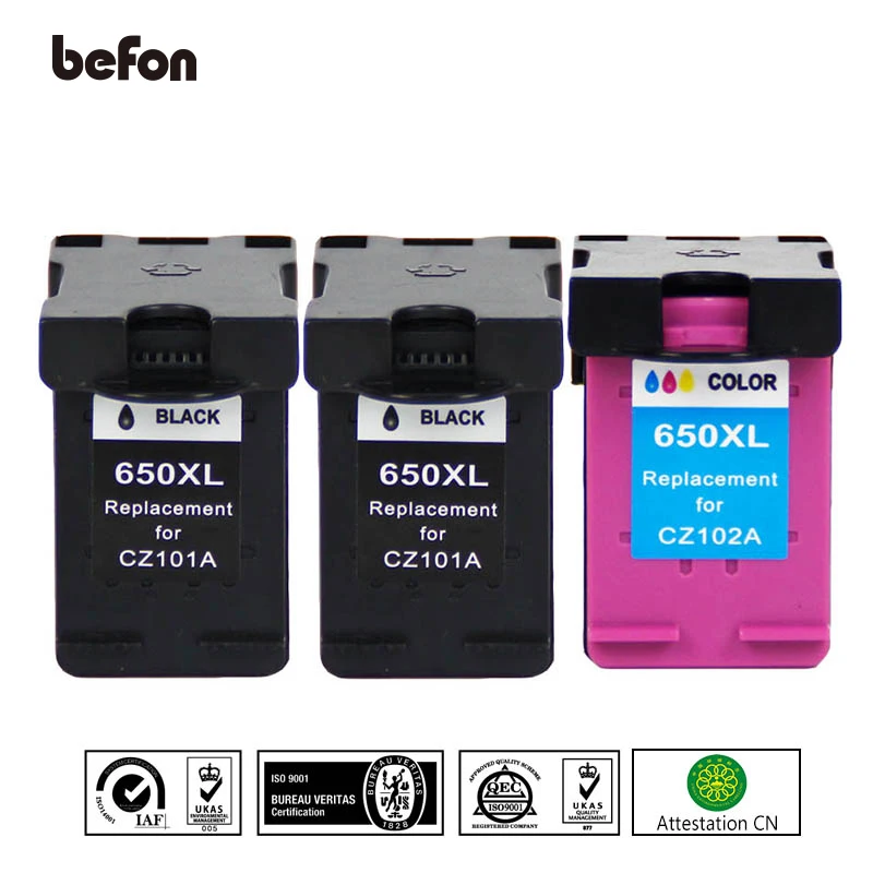 3 упаковки сменный картридж для принтера HP 650 HP650 XL Deskjet 1015 1515 2515 2545 2645 3515
