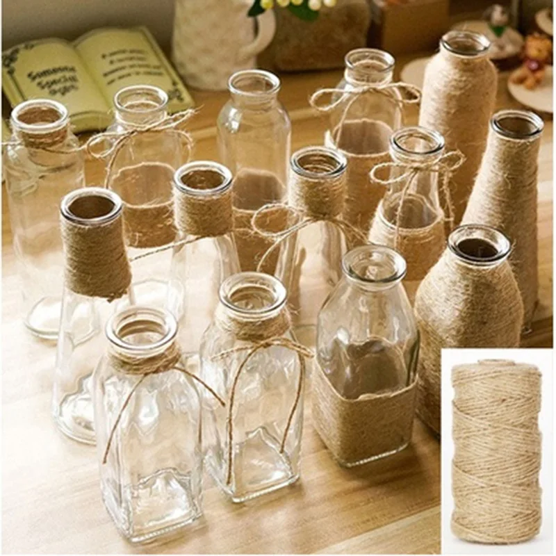Сделай Сам 100 м Натуральный сизаль 2 мм Тэги в стиле рустик обмотка свадебное