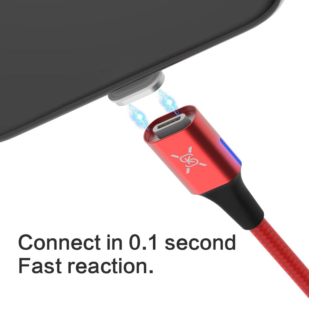2 упак. SIKAI Новый Магнитный оплетеный нейлоновый Дата-кабель Магнит Micro usb Android USB C