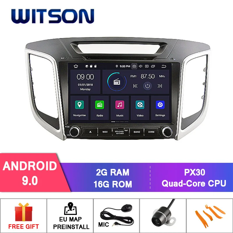 WITSON 9 'ɺndroid 0 для HYUNDAI ix25 CRETA Автомагнитола стерео 4 ГБ ОЗУ + 32 Гб FLASH 8 Octa Core 1024X600 HD