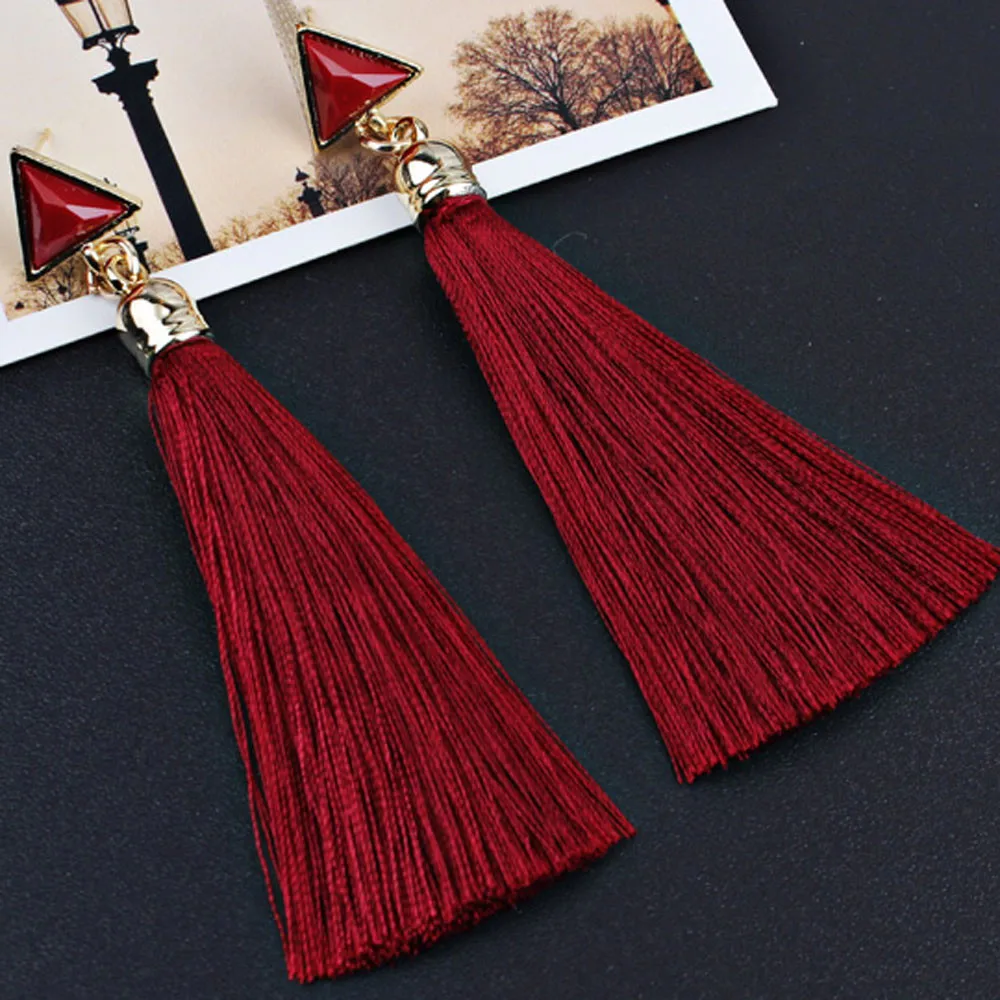 Женские серьги богемные женские этнические висячие с