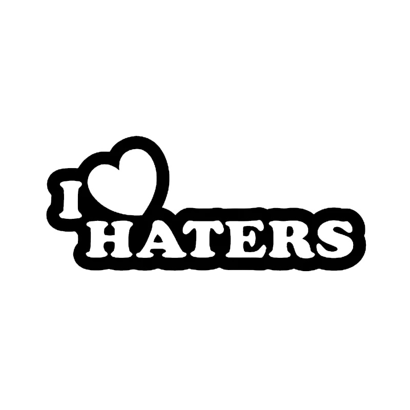 

Наклейка I Love Haters JDM, наклейка на автомобиль, грузовик, окно, творческие автомобильные аксессуары, мотоцикл, автомобиль, Стайлинг, шлем, корпу...