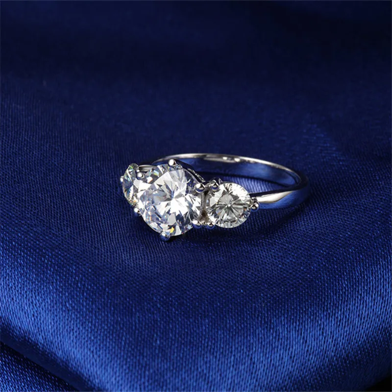 Кольцо из белого золота с муассанитом 3 2 карата и бриллиантами|ring for|rings for herring luxury