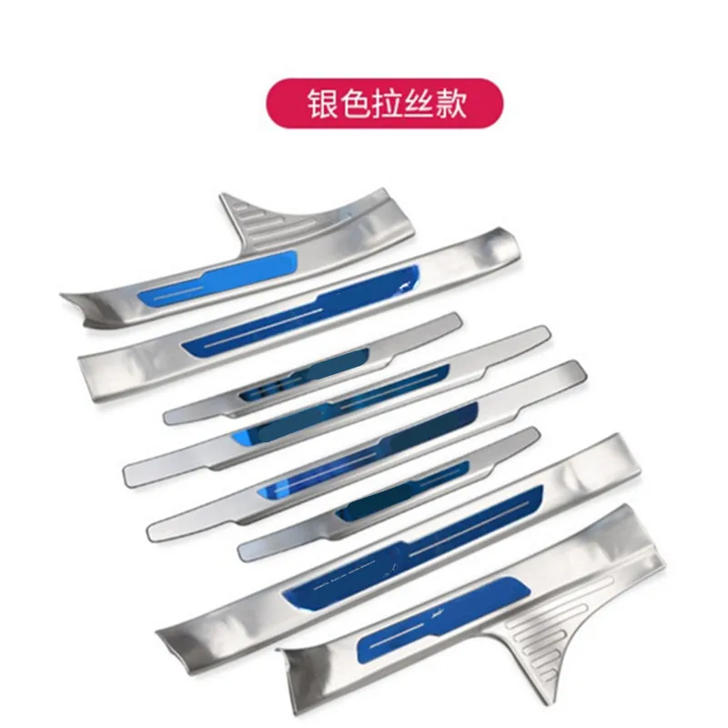 Бесплатная доставка нержавеющая сталь Накладка на порог 4 шт./компл.