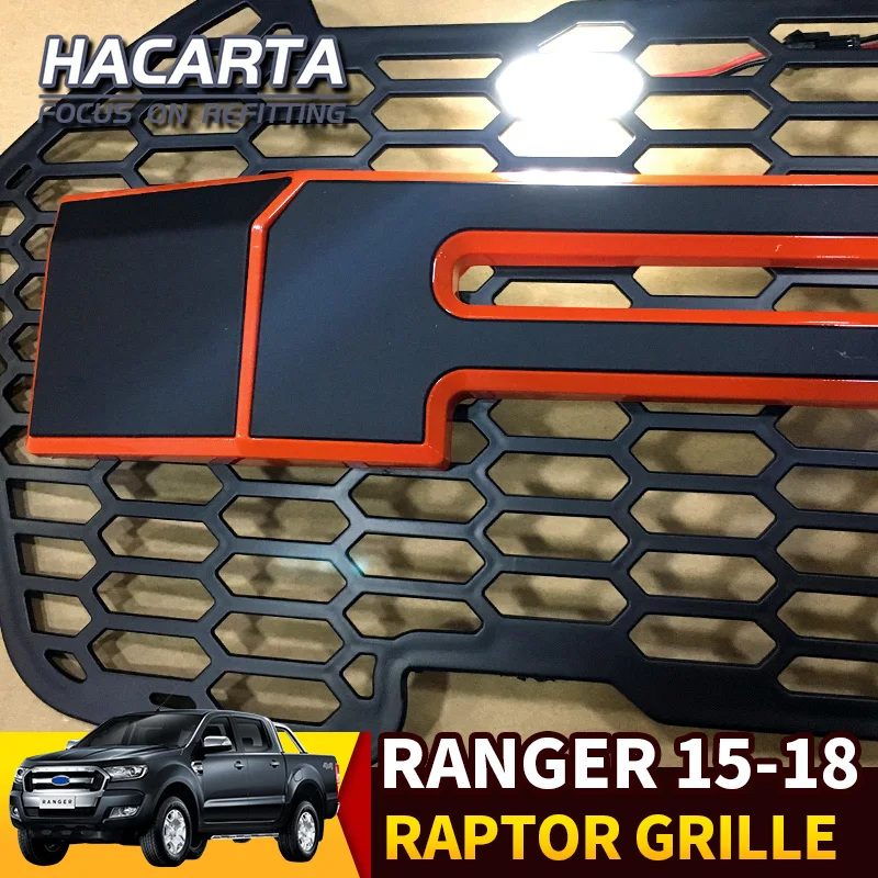 RAPTOR Stlying Grill для Ford Ranger- ABS буквы передняя решетка черный радиатор грили для Ranger Wildtrak T7