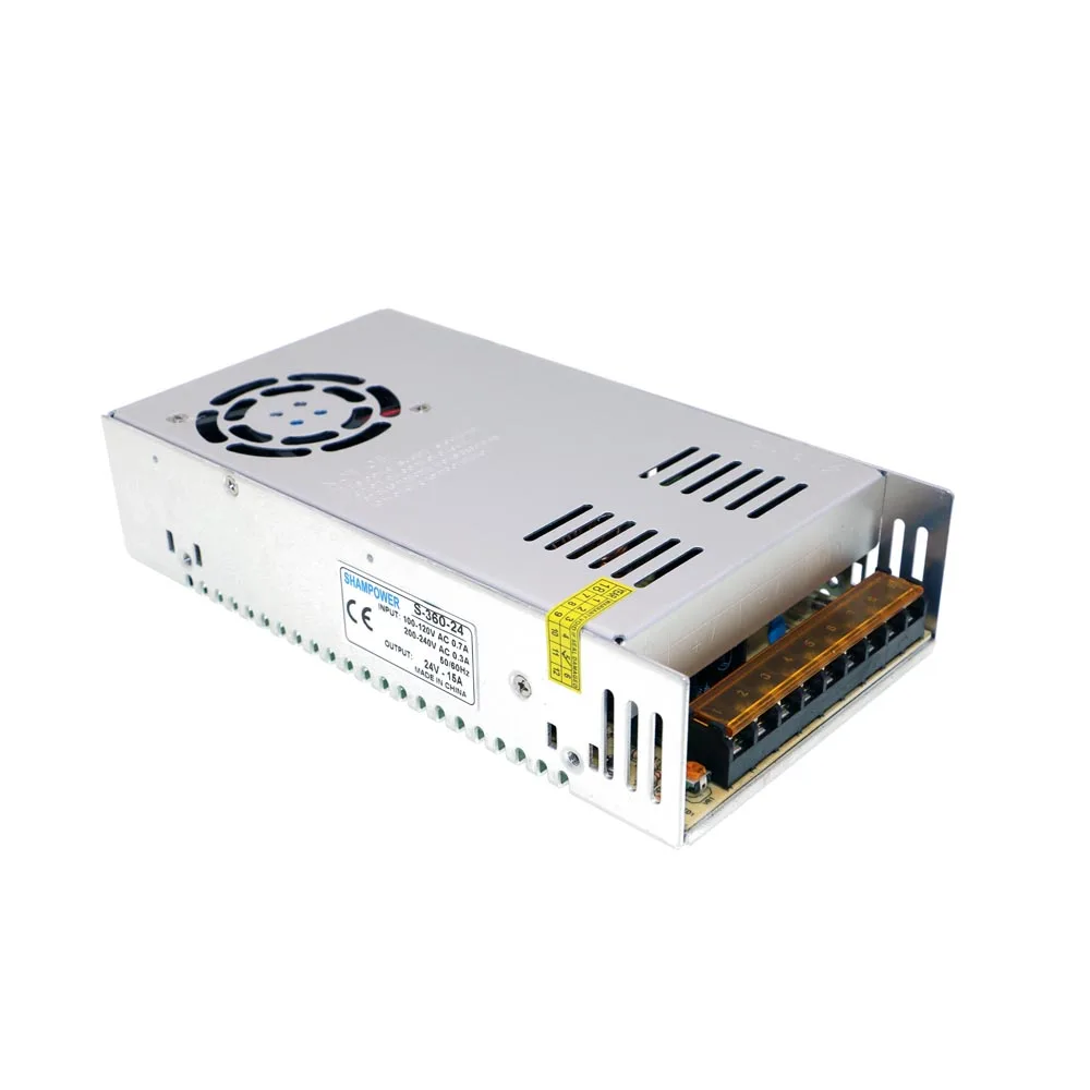 DC 24V15A светодиодный выключатель питания 360 Вт безопасность/адаптер 110 В/220