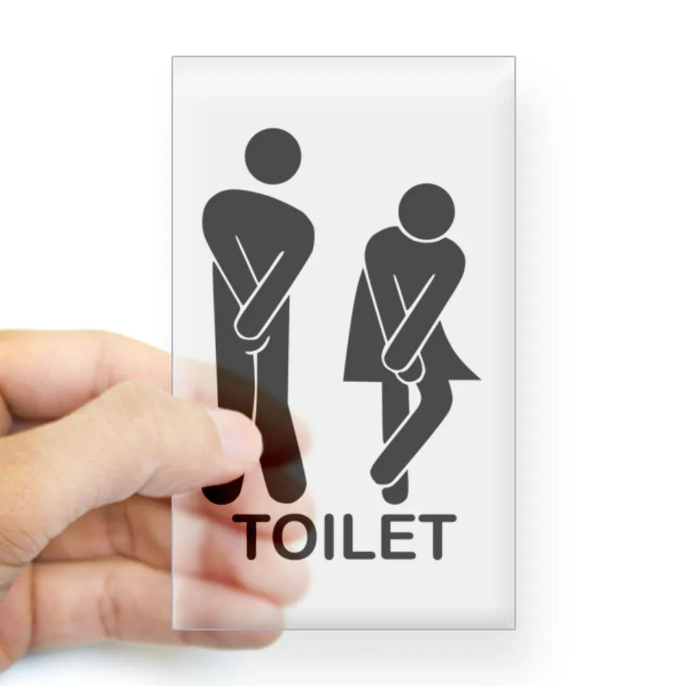 Забавный знак входа в Туалет Наклейка Виниловая наклейка для магазина офиса дома