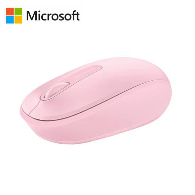 Pink Беспроводная мышь microsoft 1850, 2,4 ГГц, портативная мышь, Студенческая мини розовая оригинальная креативная Милая мышь для ноутбука, настольного ПК - Цвет: Pink