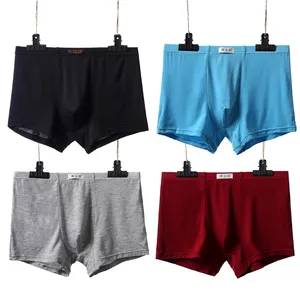 Трусы-боксеры мужские из бамбукового волокна, нижнее белье из модала, большие размеры 3XL4XL5XL6XL7XL, 4 шт.лот