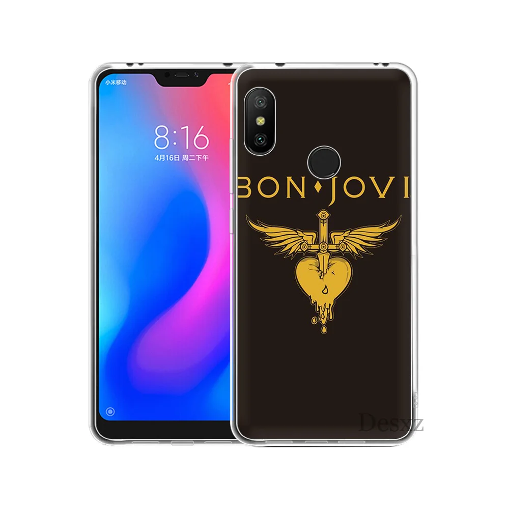 Жесткий чехол Desxz для мобильного телефона Bon Jovi Rock Xiaomi Mi 5 5S 6 8 9 A1 A2 5X 6X Mix 2S F1 Lite