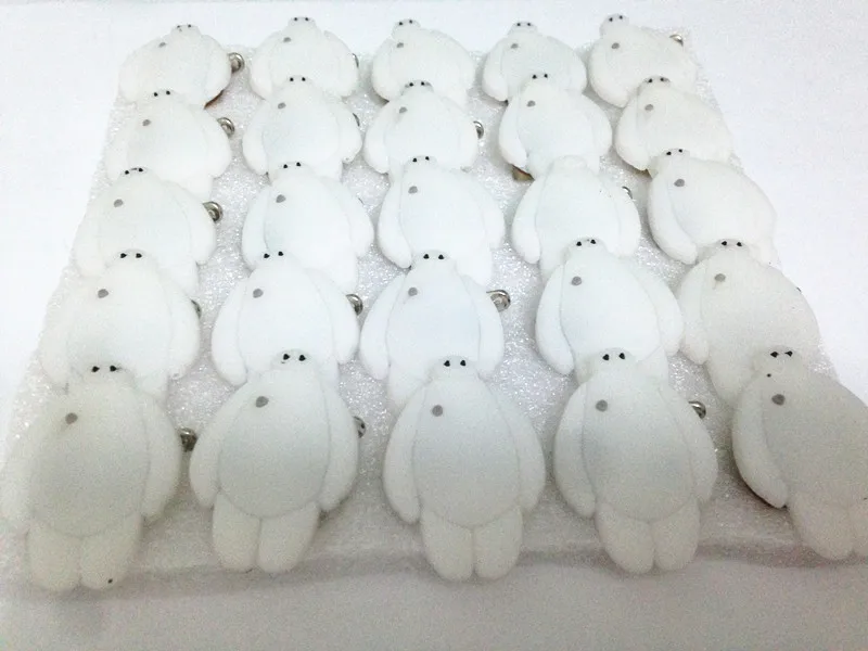 75 шт. белый супер герой брошь игрушки светодиодные лампы Baymax подарок для детей