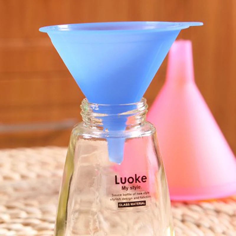 5 шт. Кухня Пластик мини гель Практическая Воронки лабораторные Карамельный цвет