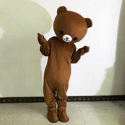 Коричневый медведь Кани кролик мультфильм косплей костюм представление головной убор талисман костюмы кукла костюм мультфильм костюм Взрослый Кукла Одежда - Цвет: 8