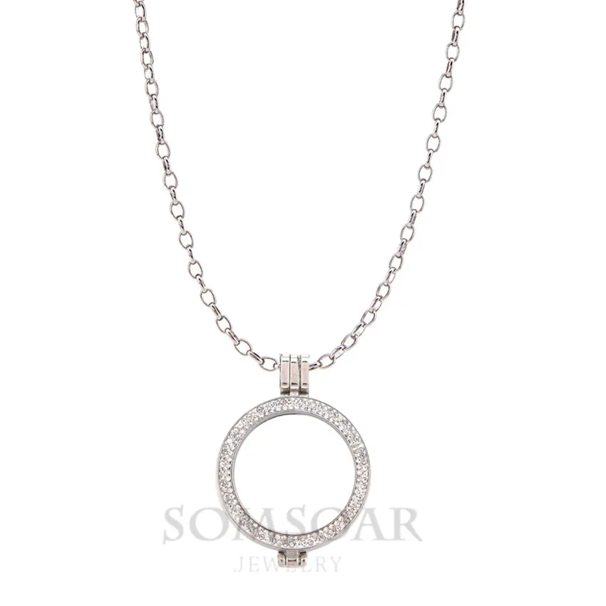 Ожерелье с кулоном My Moneda 10 шт./лот 35 мм двойной Хрустальный держатель для монет из