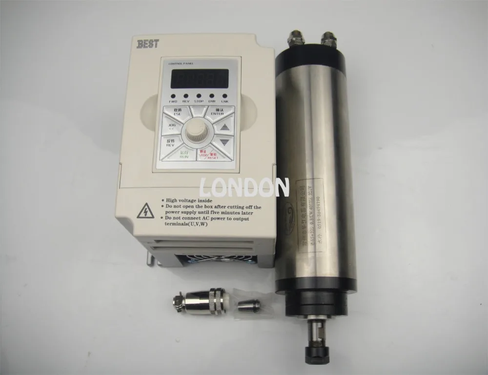 

CNC spindle kit ER11 800w water cooling spindle motor + 1.5KW inverter