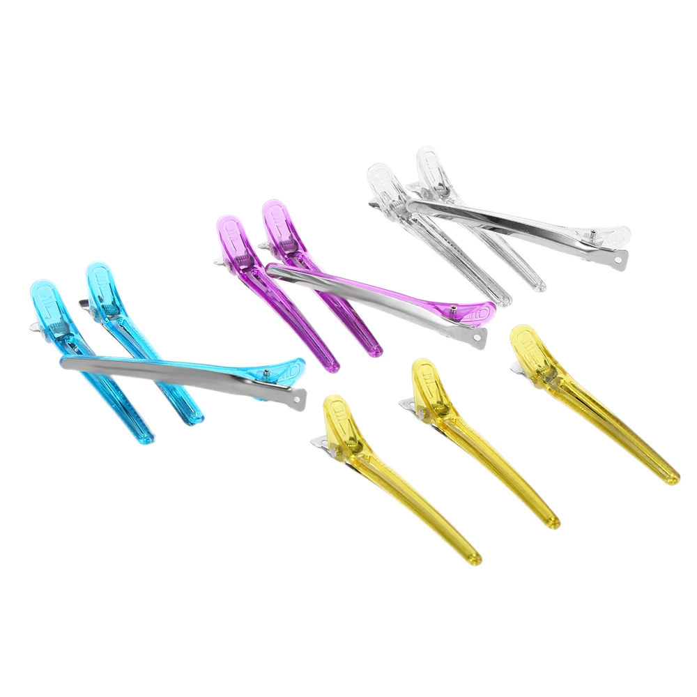 12Pcs/set Colorful Hair Grip Clips Professional Hairdressing Sectioning Cutting Clamps Salon Styling Tool | Красота и здоровье