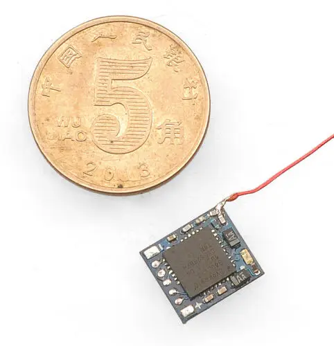 

JMT Micro 2.4G 5ch DSM-2 Receiver with PPM Input for DIY Mini RC Brush/Brushless Racer Drone Indoor F19606