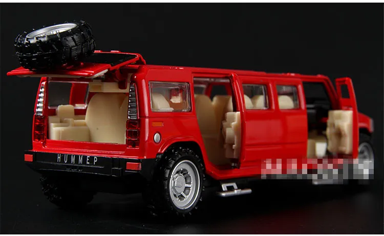 Тянущиеся супер-автомобили Hummer 1:32 литые модели автомобилей Humvee из