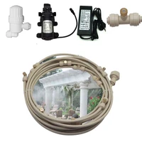 garden water fog pump misting cooling system nebulizer 12v power adapter water filter for flower greenhouse garden irrigation