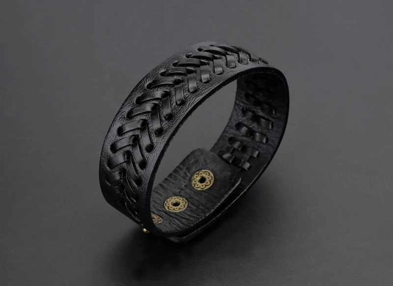 New Weaving Genuine Leather Wing Bracelet Men Multilayer Bracelet Punk Guitar Wrap Bracelets for Women Vintage Jewelry Gift