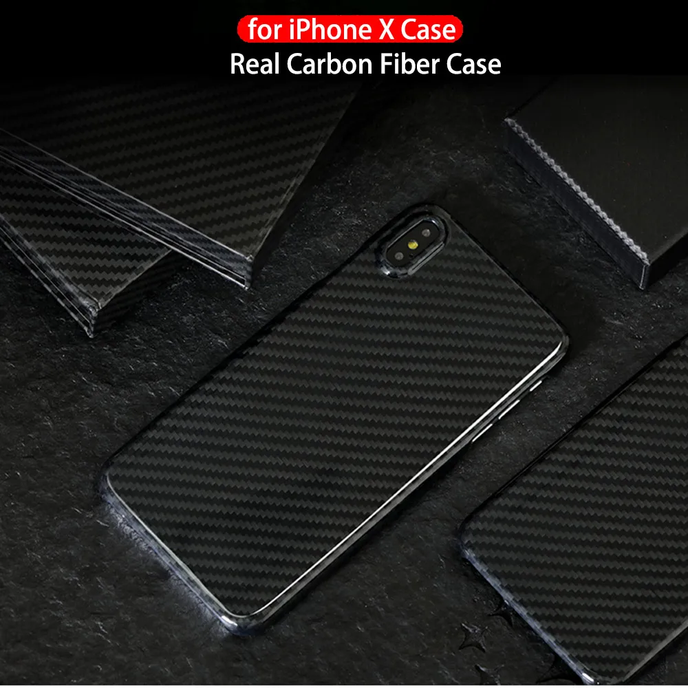 0,7 мм ультра тонкий чехол из настоящего углеродного волокна для iPhone X, задняя крышка, роскошная полная защита, чехол из углеродного волокна для iPhone X