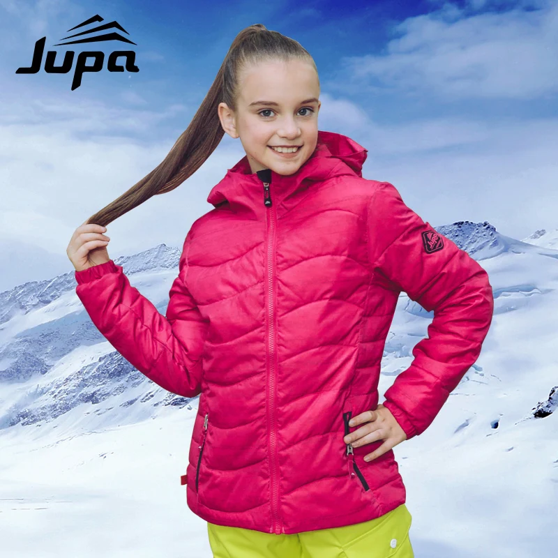 Jupa/2018 зимние пальто красного цвета 100% полиэстер хлопок теплая куртка для девочек