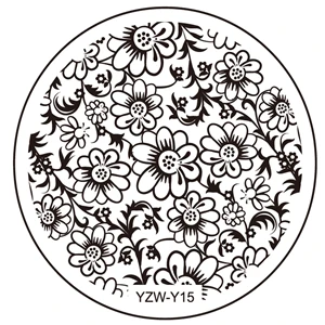 Y15 Новогодняя тема ногтей штамповка пластины YZWLE шаблон DIY печать ногтей изображения пластины набор - Цвет: Y15