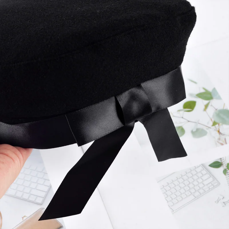 ПУ кожаная военная шляпа весна хлопок моряк для женщин мужчин черный серый