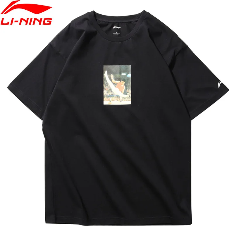 Li Ning Мужская футболка NYFW LI NING Винтажная Футболка с принтом Mr. OG обычная посадка 73%