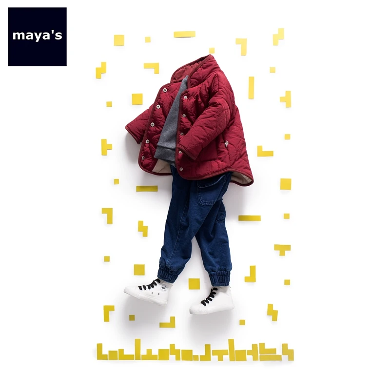 Mayas/серые Новые лоскутные осенние рубашки для мальчиков зимние Утепленные Повседневные детские топы с круглым вырезом, базовые свободные свитера, 84036