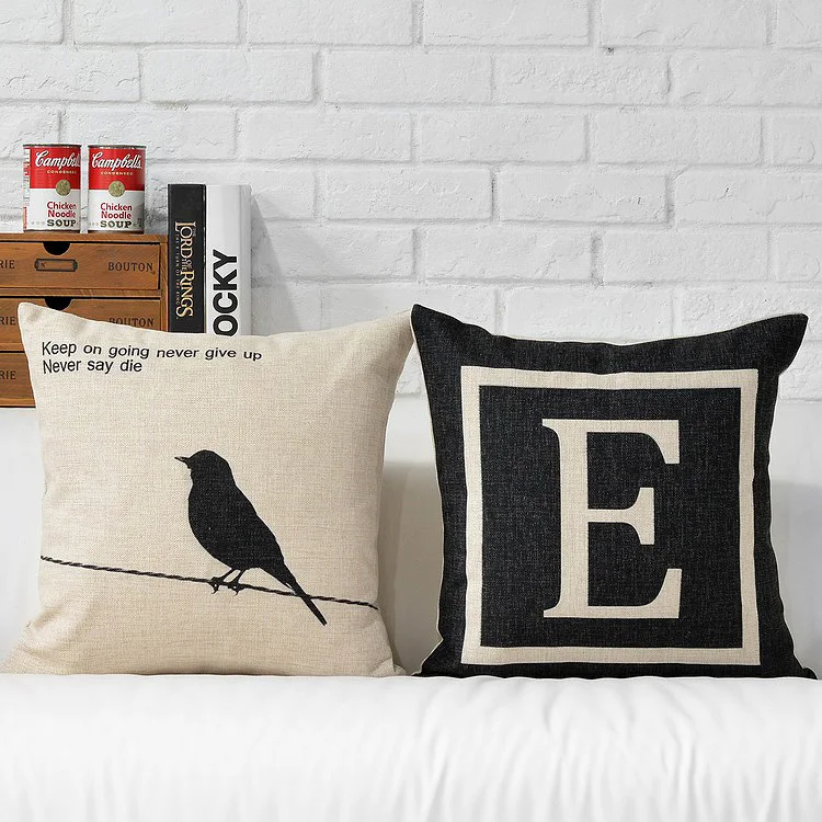 Нордическая черно белая Подушка с геометрическим рисунком подушка для птиц