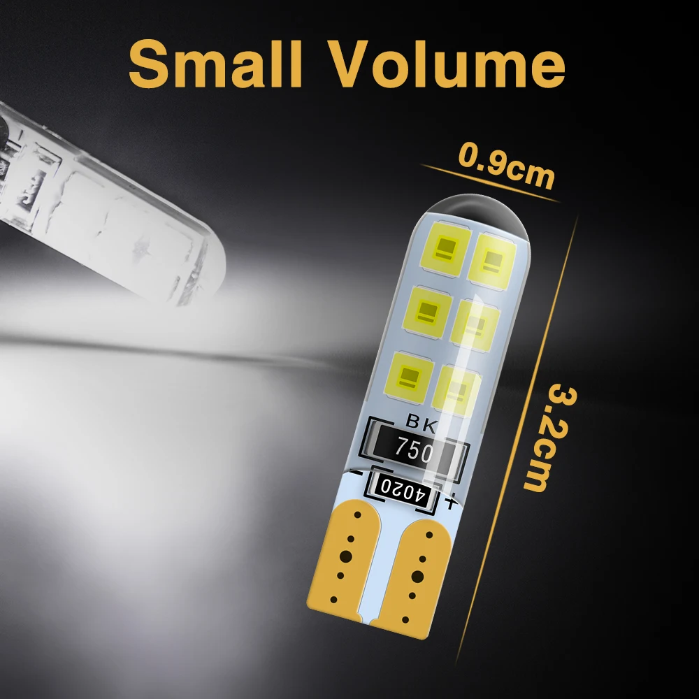 AX Внутренняя купольная лампа для чтения стояночного багажника 12SMD-2835 10 шт. T10 W5W 501