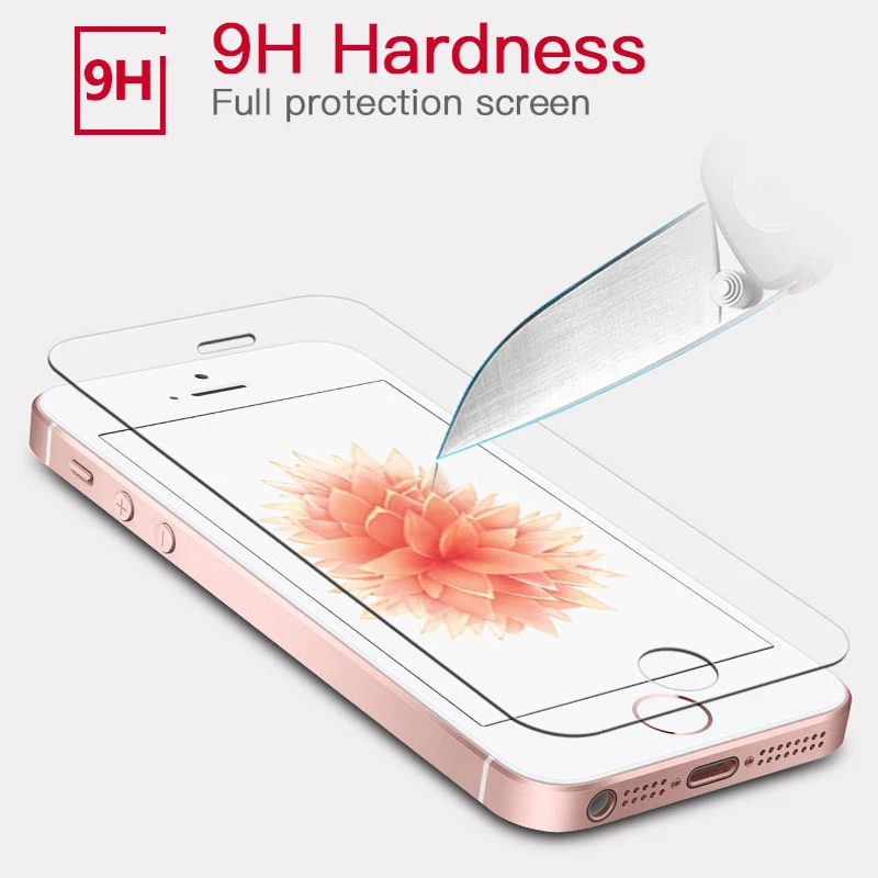 Защитное стекло 9H закаленное для iPhone 7 7Plus 4 4S 5 5S 5C 5SE 8 x 6 6S Plus XR Xs Max | Мобильные