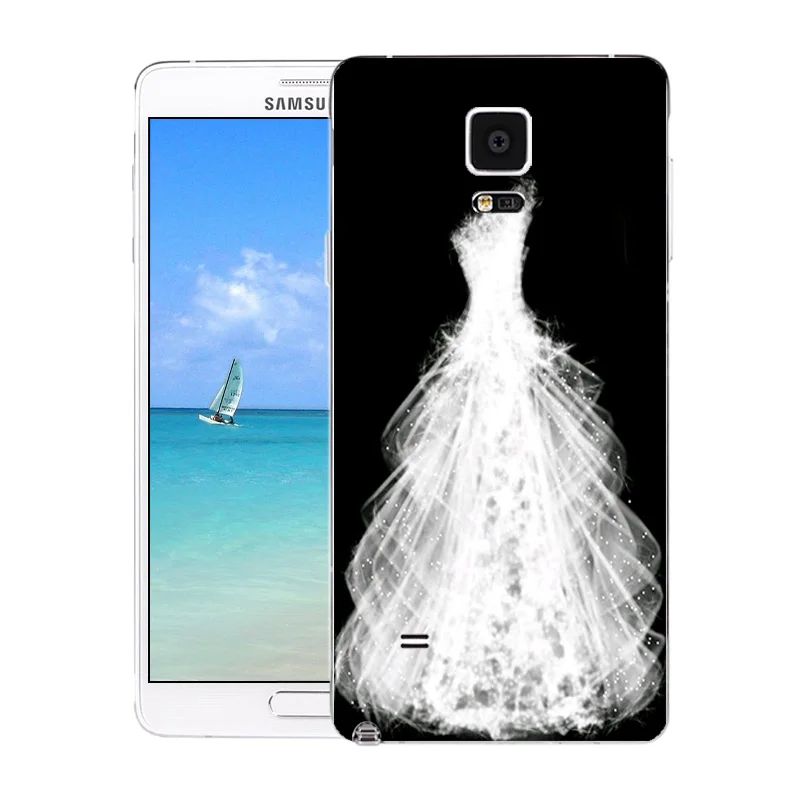 Чехол для Samsung Note 4 силиконовая задняя крышка чехол телефона Galaxy note4 с принтом на