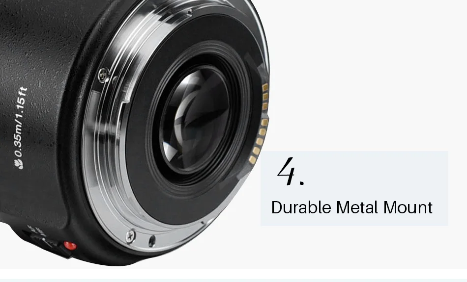YONGNUO YN50mm F1.8 II фиксированный объектив AF/MF 50 мм II объектив с большой апертурой металлическое Крепление Фокусировочный объектив для Canon 800D 1200D 1300D 77D DSLR