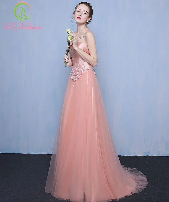 Ssyfashion сексуальное вечернее платье без бретелек в Карамельный цвет с цветком и
