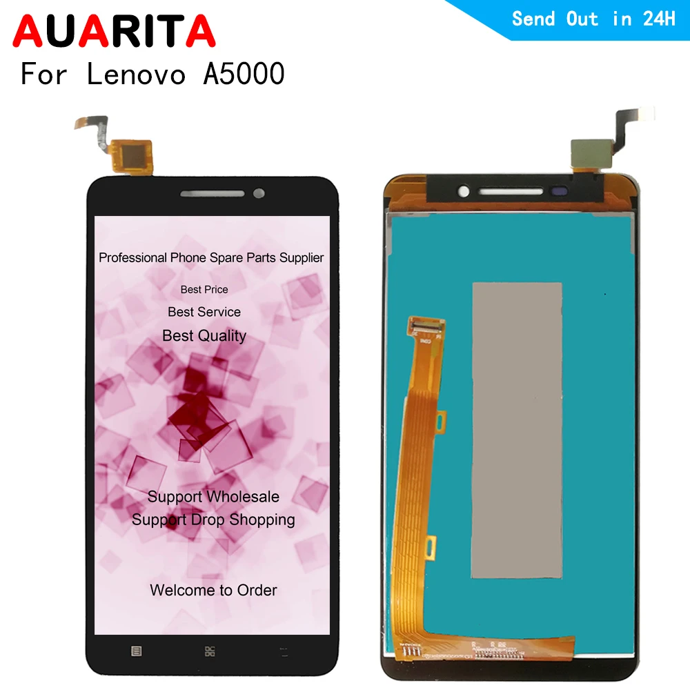 ЖК экран качества AAA для Lenovo A5000 A 5000 1 шт. дисплей с сенсорной панелью дигитайзер