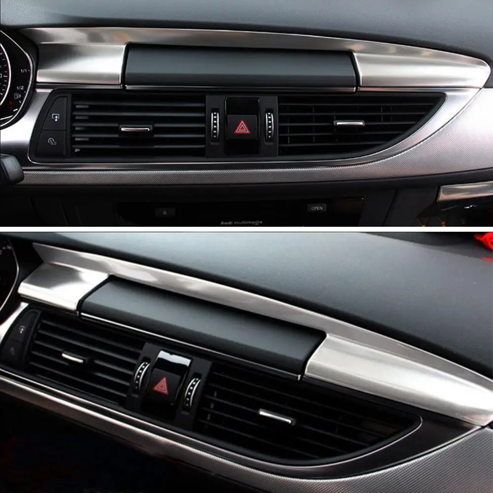Stainless Steel Car Center Control Navigation Cover Trim Decoration Frame Fit for Audi A6 C7 2012-2016 Styling Accessories | Автомобили и
