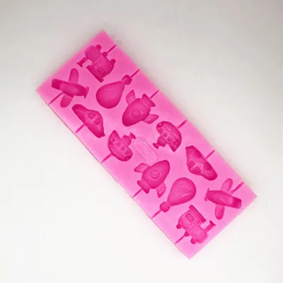 

12 hole Aircraft car transport silicone chocolate mold baking tools