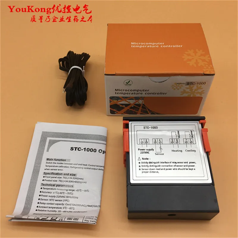 Высококачественный биметаллический термостат переменного тока 110 В ~ 220 10 А с