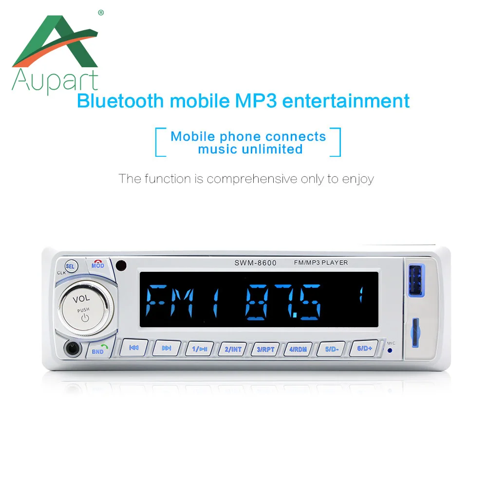 Автомобиль Радио Bluetooth стерео Авто 12 В в тире 1 DIN Hi Fi FM AUX Вход приемник sd usb mp3 MMC WMA