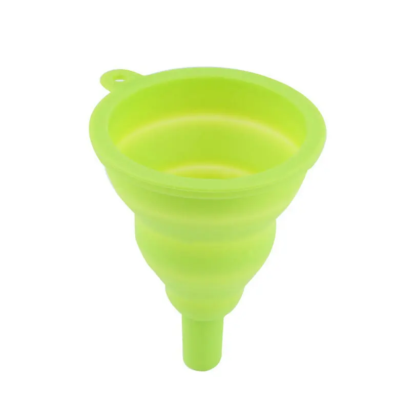 

High 1pc Mini Silicone Gel Foldable Collapsible Style Funnel Hopper Kitchen cooking tools